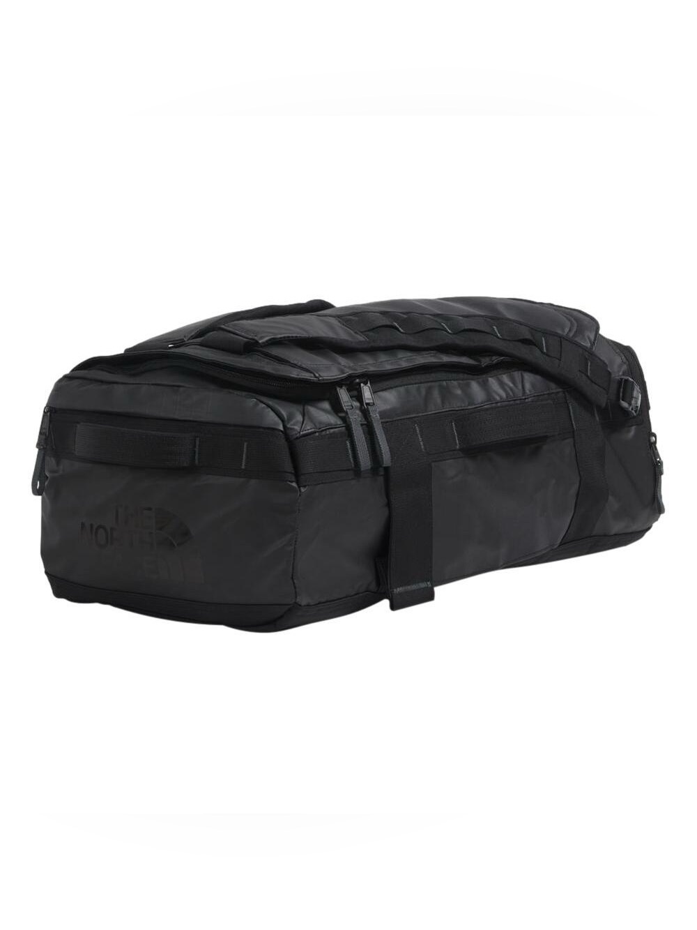 NWT The North Face Black Base Camp Voyager Duffel Backpack 32L